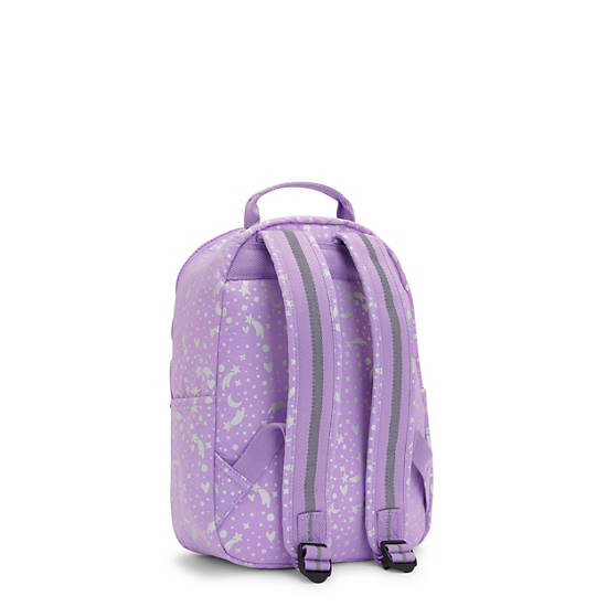 Kipling Seoul Small Printed Tablet Backpacks Galaxy Metallic | AU 1613VR